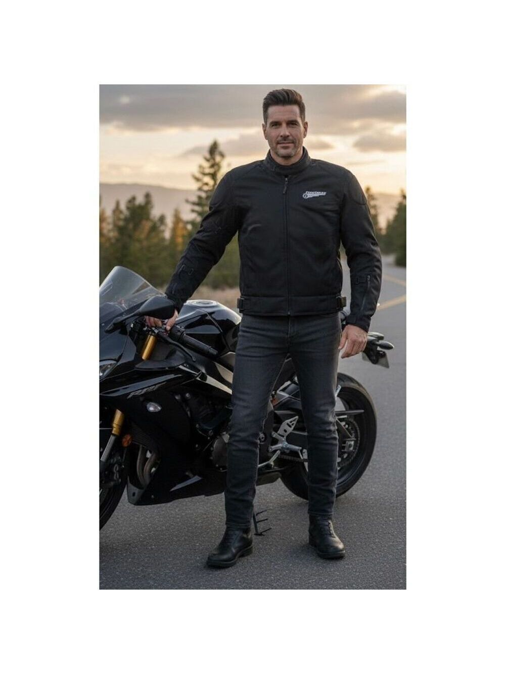 Firstgear Mesh-Tex Armored Motorcycle Jacket Size L with Liner